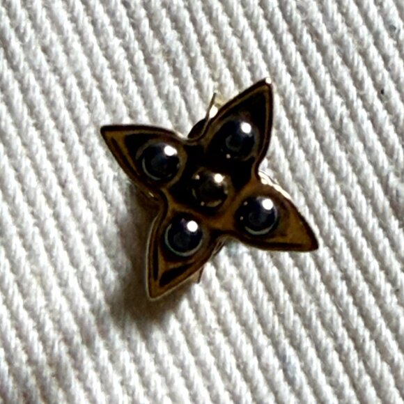 $395 Authentic LOUIS VUITTON Made in ITALY Unisex Gold Plated 1 Earring M75446 - Picture 8 of 10